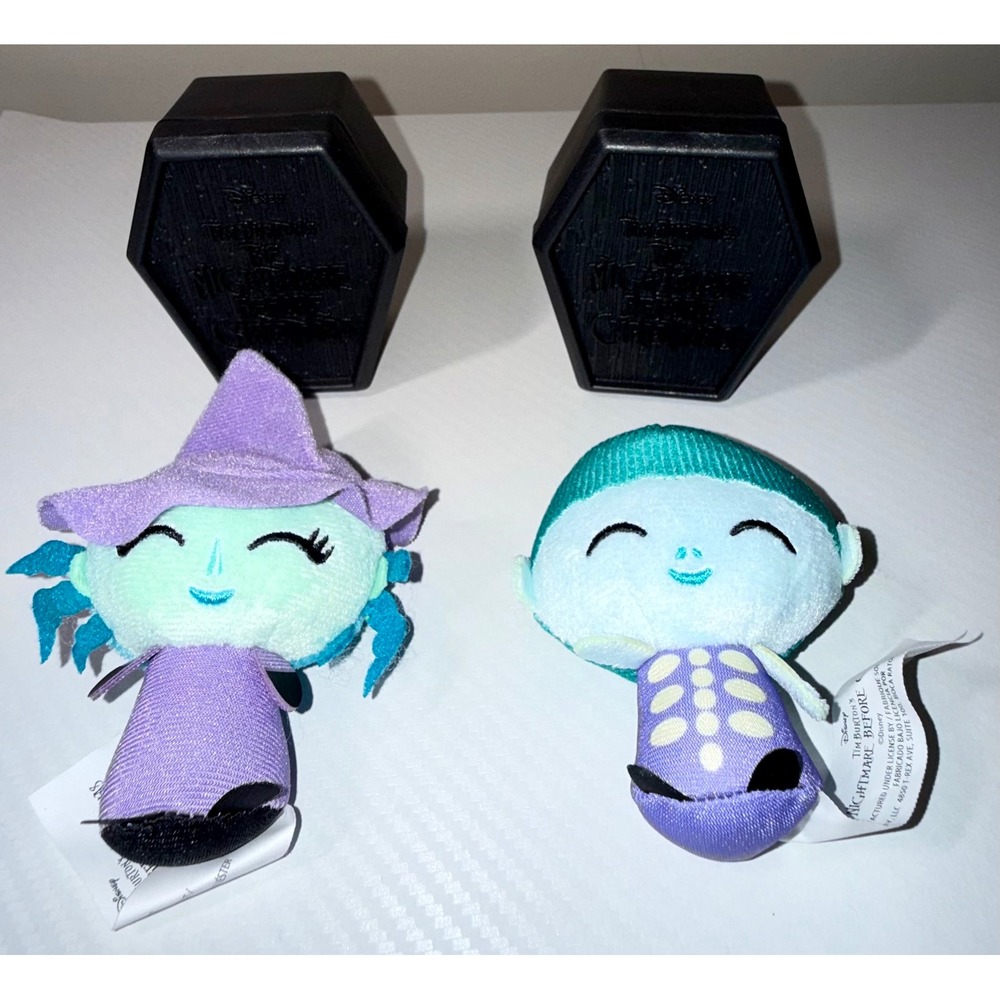 Disney Nightmare Before Christmas Shock Sally Mini Plush Coffin Cases Excellent